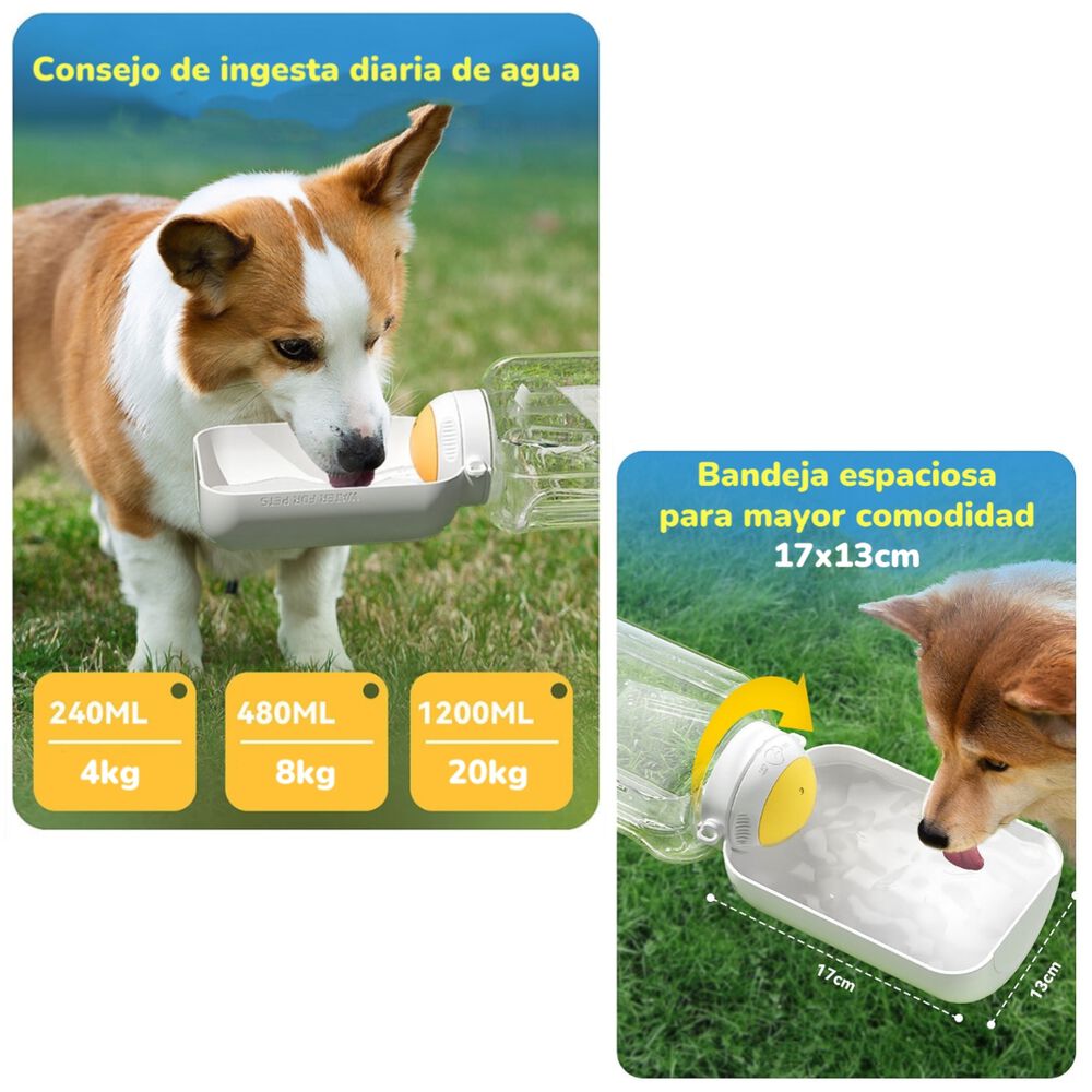 Botella De Agua Para Mascotas 3 En 1 By Lubabycas image number 5.0