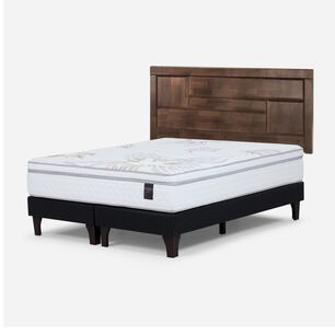Cama Europea Rosen Art 4 + Respaldo Dolce / King / Base Dividida + Respaldo