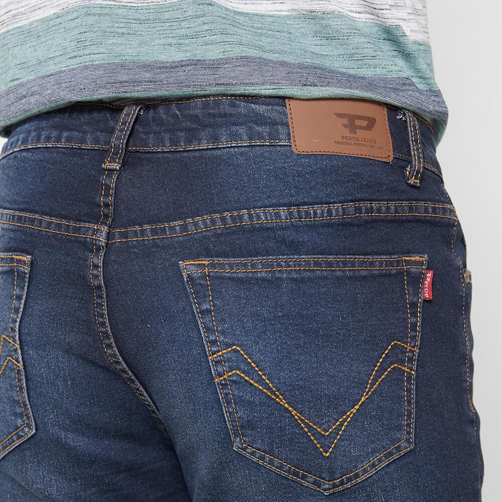 Jeans Regular Tiro Medio Slim Hombre Peroe image number 3.0