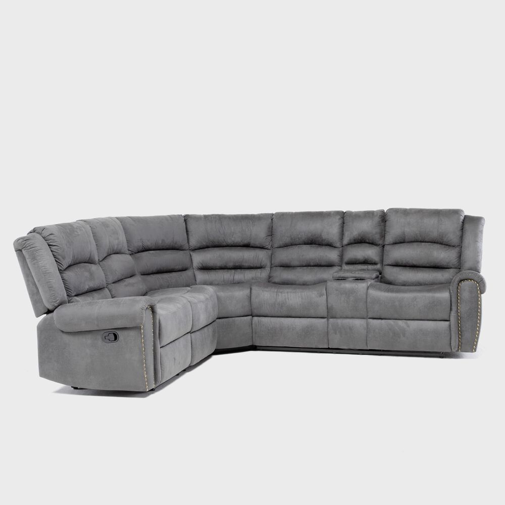 Sof&aacute; Seccional Reclinable Moderno Gris Castle 7245chcgr image number 2.0