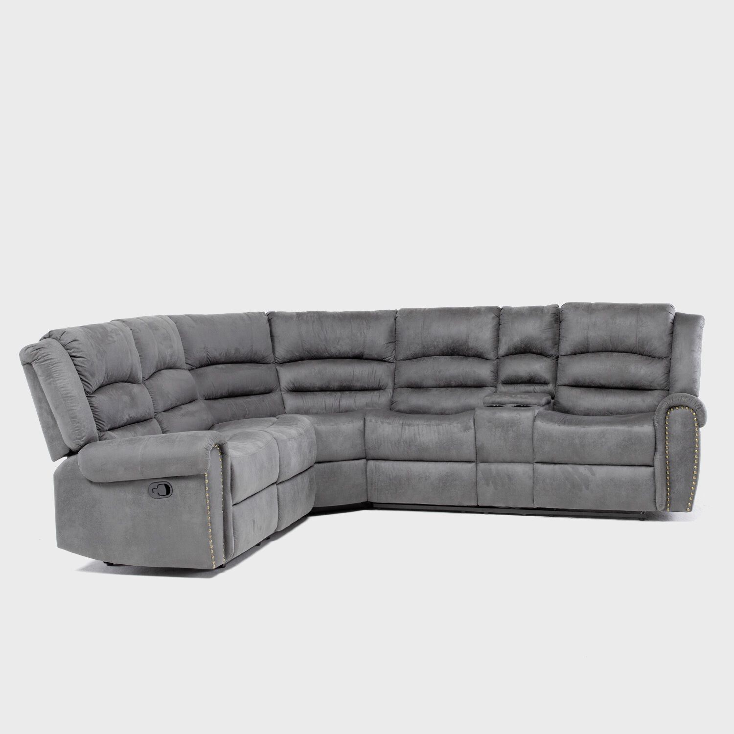 Sof&aacute; Seccional Reclinable Moderno Gris Castle 7245chcgr image number 2.0