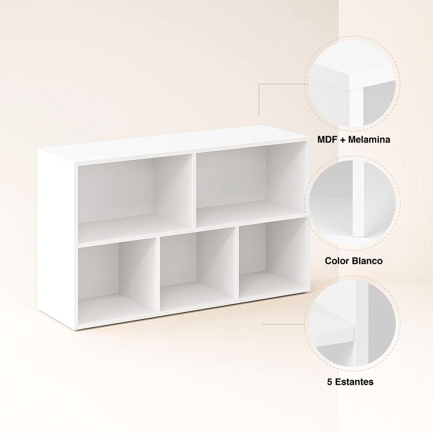 Estanter&iacute;a Baja Multibox 80x24x49.5 Blanca image number 4.0