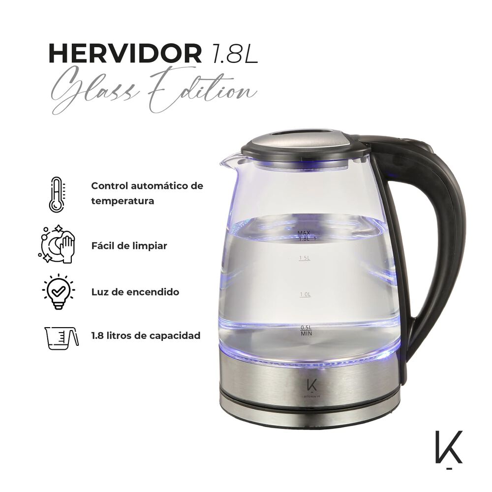 Hervidor Glass Edition 1.8 Litros Kitchen-it image number 2.0