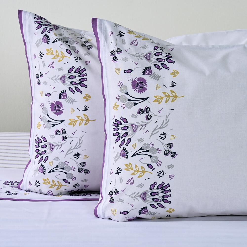 Juego De S&aacute;banas American Family Adel Gris / 2 Plazas / 144 Hilos image number 1.0