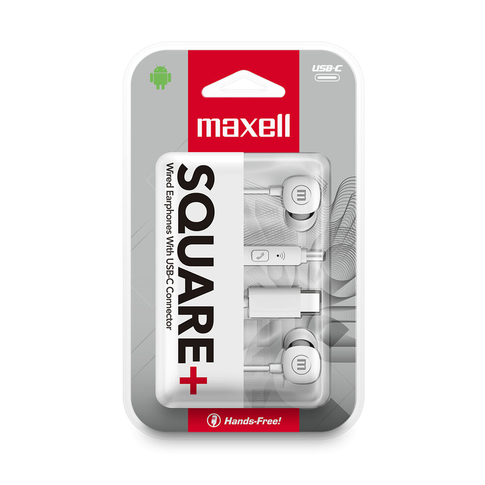 Aud&iacute;fonos Maxell Tipo C Square Blanco image number 2.0