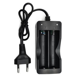 Cargador Baterías Recargables Litio 18650 Enchufe Pared Con Cable 2 Ranuras