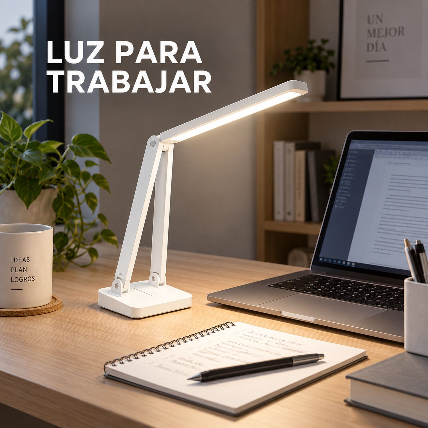 L&aacute;mpara Led De Escritorio Plegable Recargable Usb image number 4.0