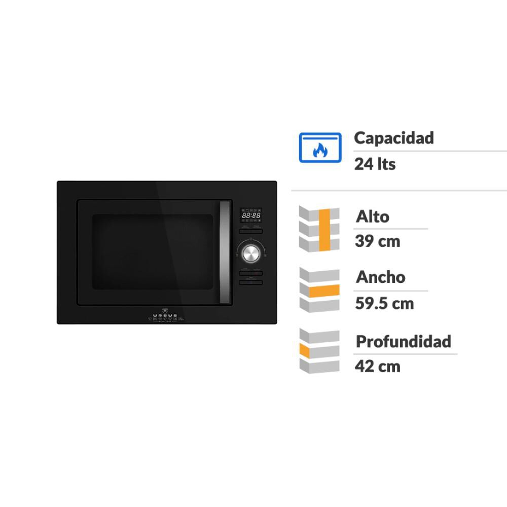 Horno Microondas Empotrado Ursus Trotter Ut MWO25L Night / 24 Litros image number 1.0