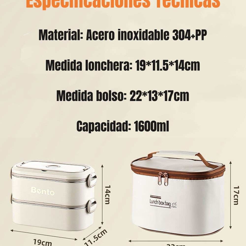Lonchera Fiambrera Calentadora Más Bolso Térmico Lubabycas image number 7.0