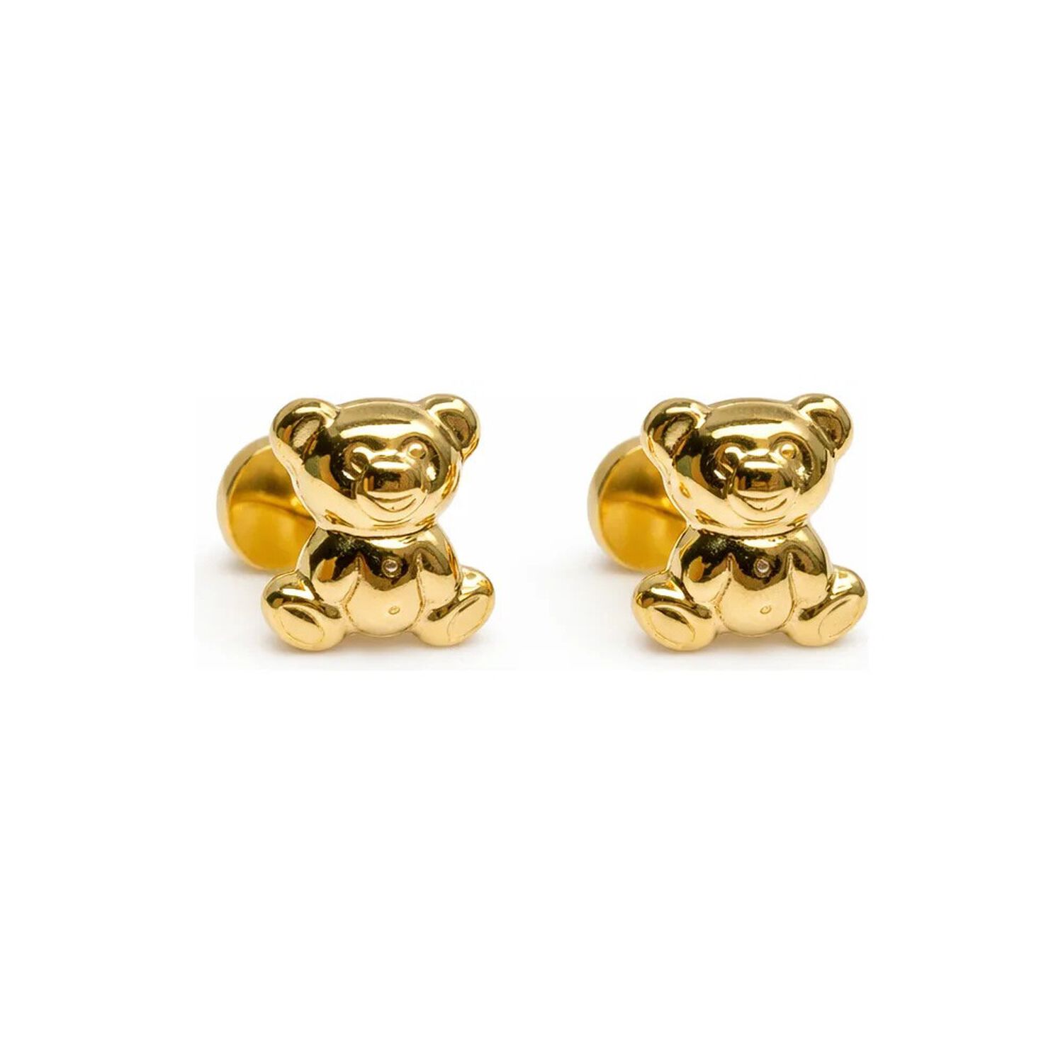 Aros Abridores Osito 6x7mm Oro 14k Oso Beb&eacute; Ni&ntilde;a Dorado image number 0.0