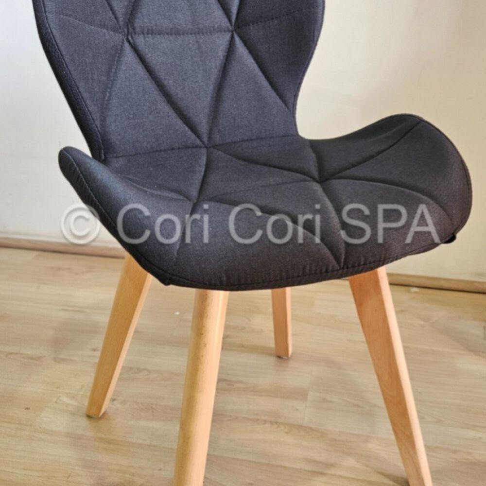 Pack 6 Sillas Mariposa Wood Lino Negro image number 2.0