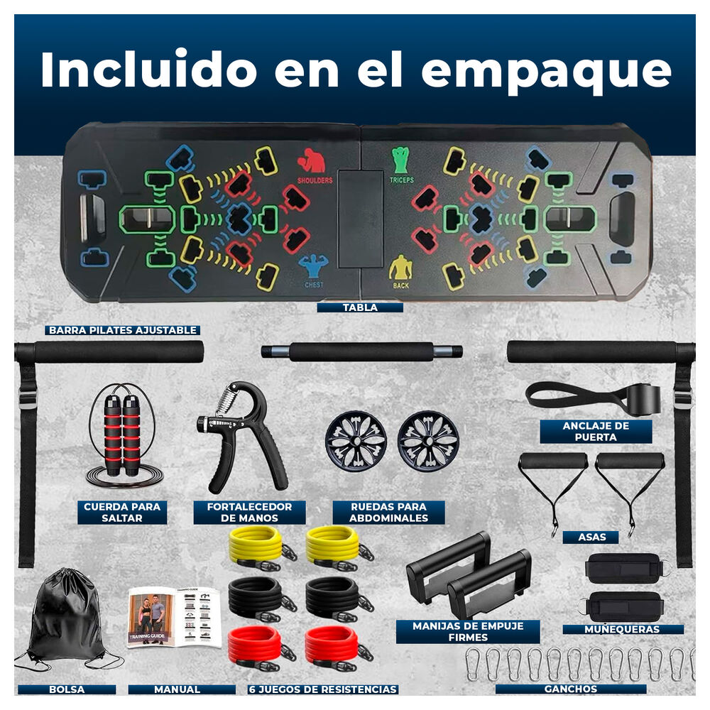 Tabla Multifuncional Flexiones 9 En 1 Entrena Pecho Y Brazos image number 5.0