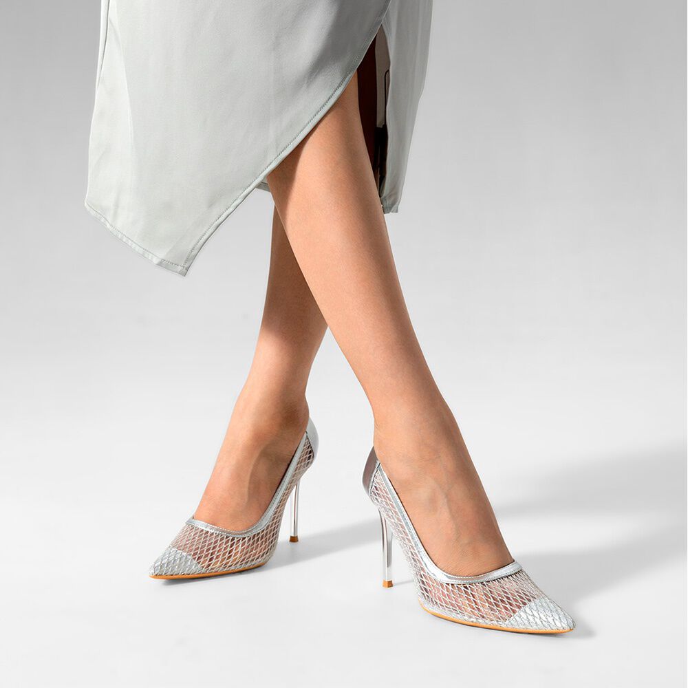 Zapato Taco Alto Elegante Malla Moda Mujer Weide Ghe36 image number 2.0