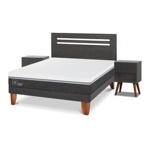 Cama Europea Cic Ortopedic Advance / 2 Plazas / Base Normal + Set De Maderas