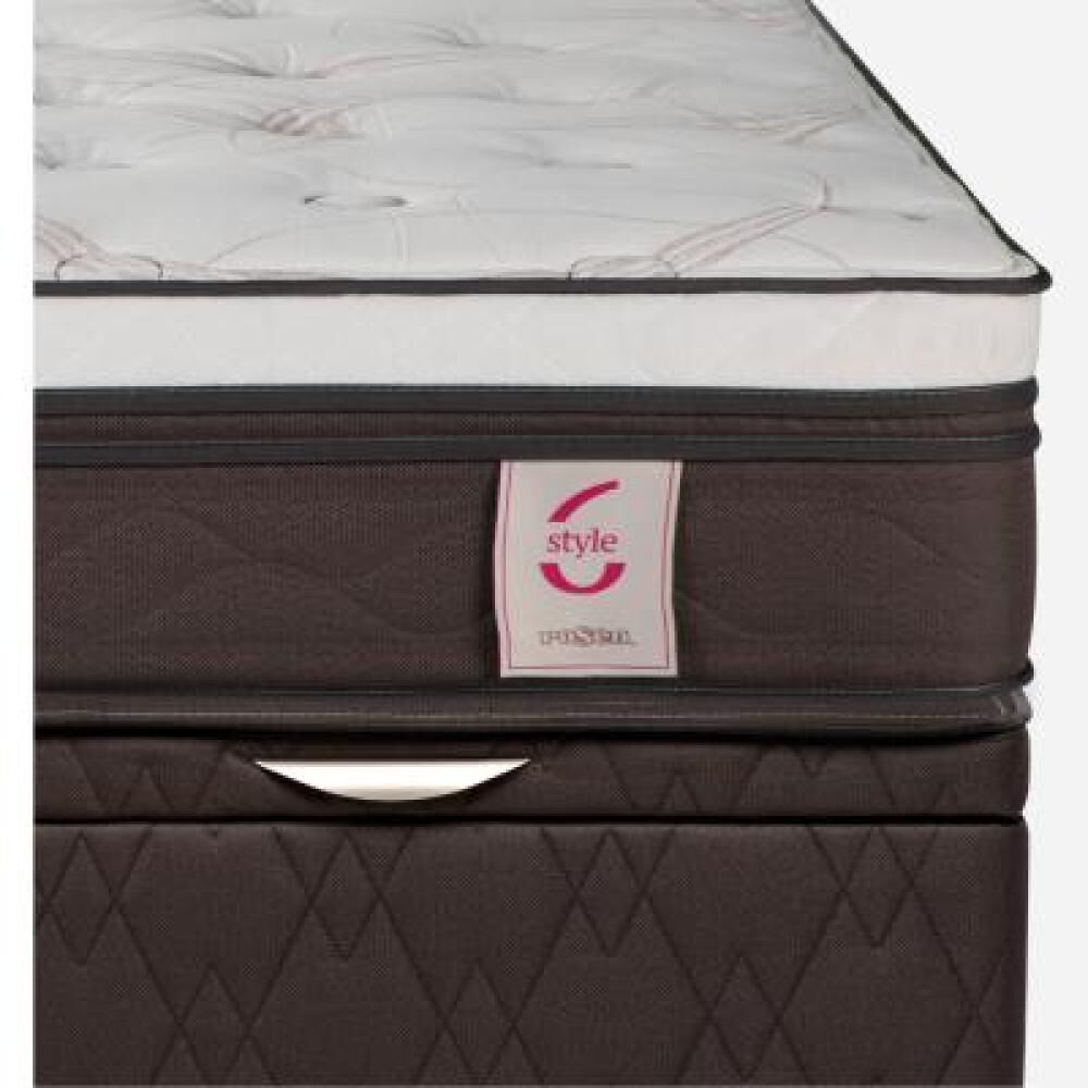 Cama Ba&uacute;l Rosen New Style 6 / 2 Plazas / Base Normal + Set De Maderas image number 9.0