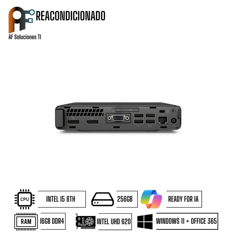 Computador Hp 800 G4 Mini Advanced Windows 11 - Office365 Reacondicionado image number 3.0