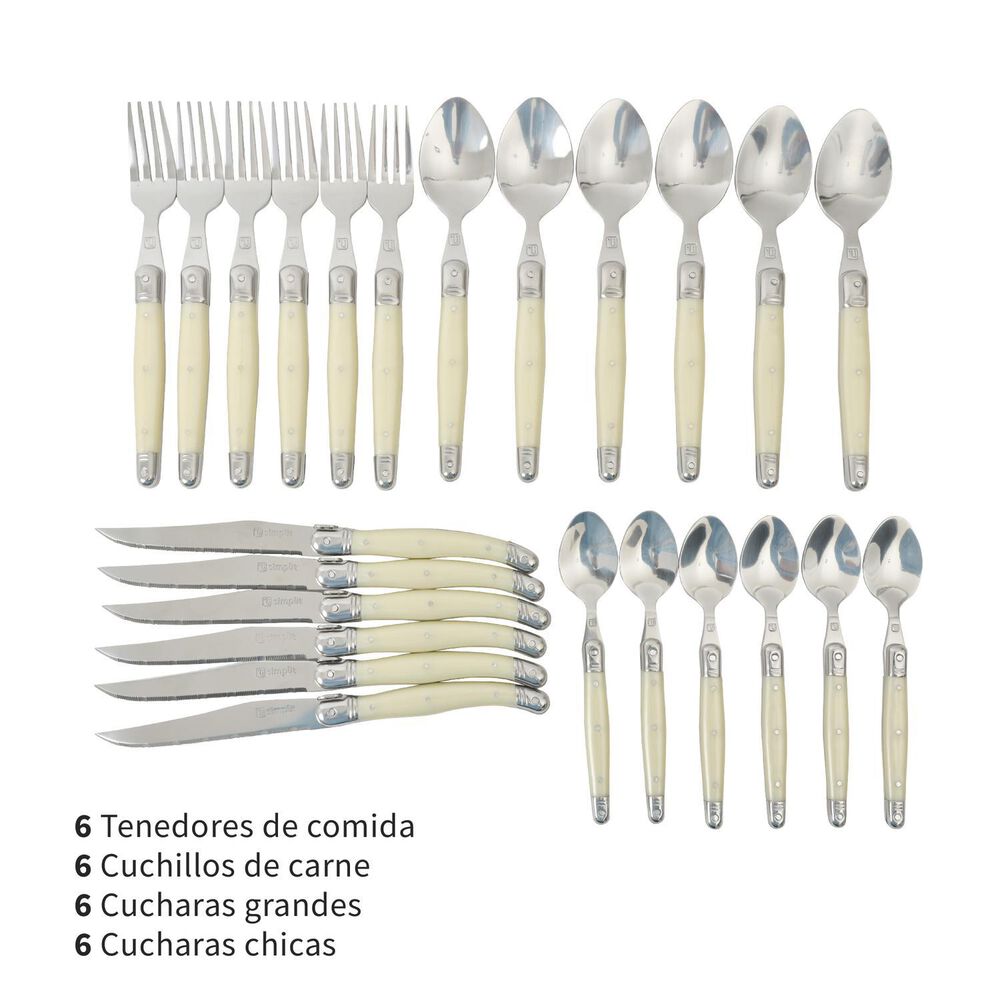 Set De Cuchiller&iacute;a 24 Pcs Cubiertos Versalle Simplit image number 2.0