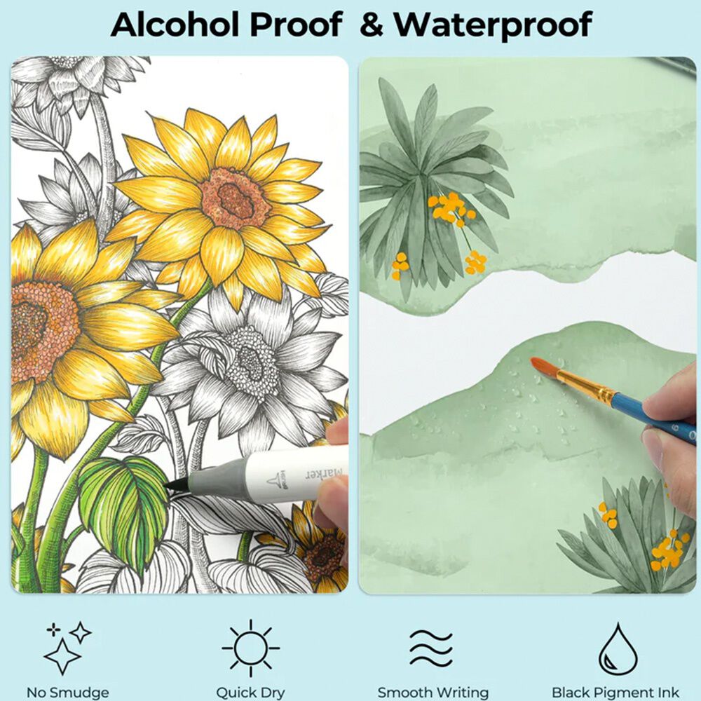 Ohuhu Kohala Set De 9 Tiralineas De Tinta Continua image number 4.0