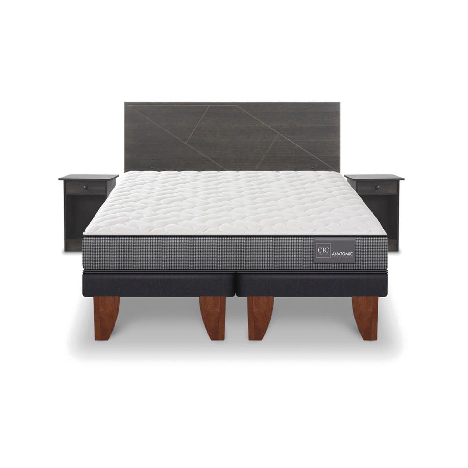 Cama Europea Cic Anatomic / King / Base Dividida + Set De Maderas image number 0.0