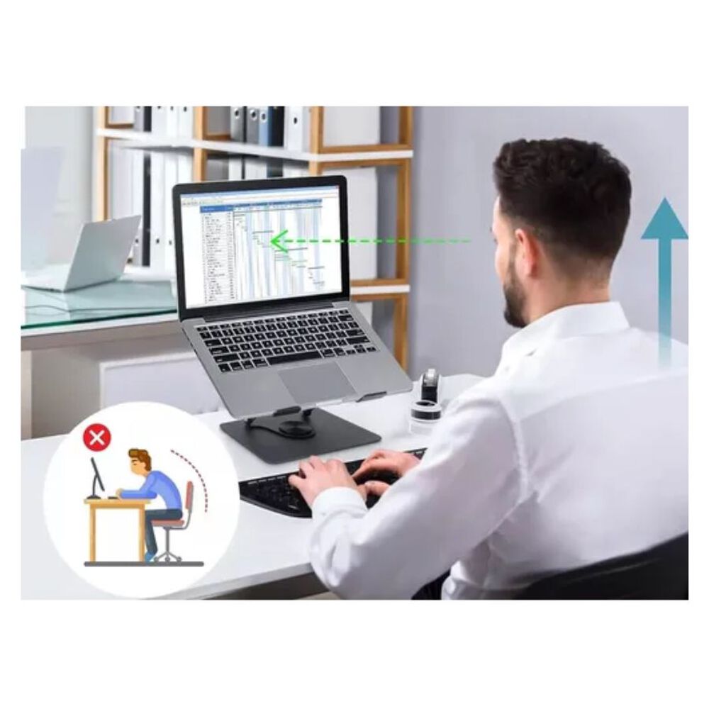 Soporte Aluminio Cooler Para Notebook 360 Negro image number 3.0