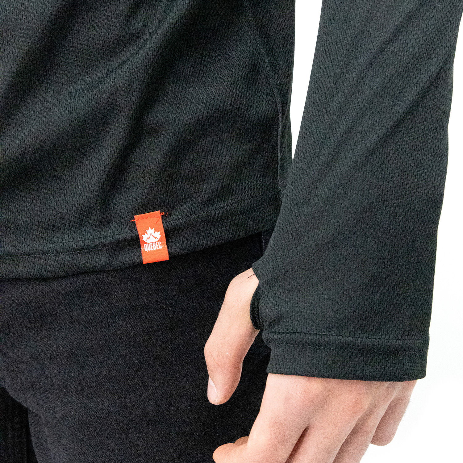 Polera Quebec Half-zip Negro Hombre image number 4.0