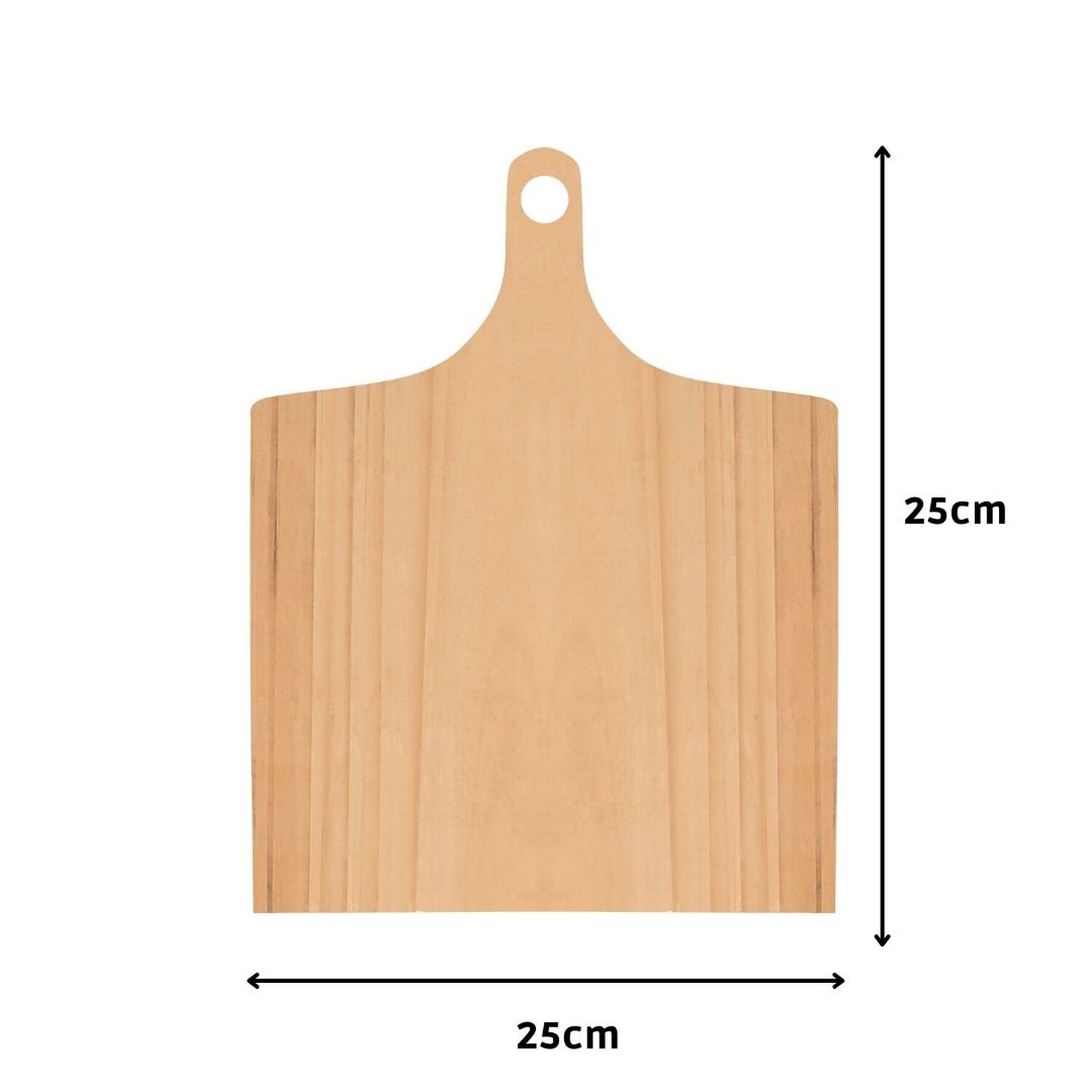 Tabla De Cortar Chica Natural Madera 25x25 Cm image number 2.0