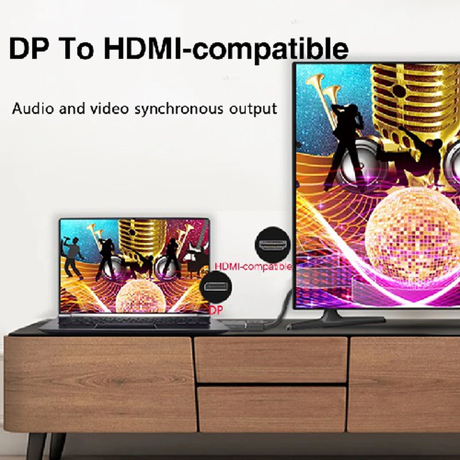 Adaptador Displayport A Hdmi 4k Ultra Hd Convertidor De Puerto De Pantalla Ultra Hd image number 4.0