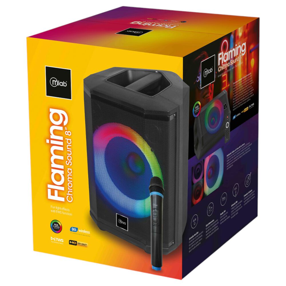 Parlante Bluetooth Flaming Chroma Rgb 40w Rms C/mic Wireless image number 9.0