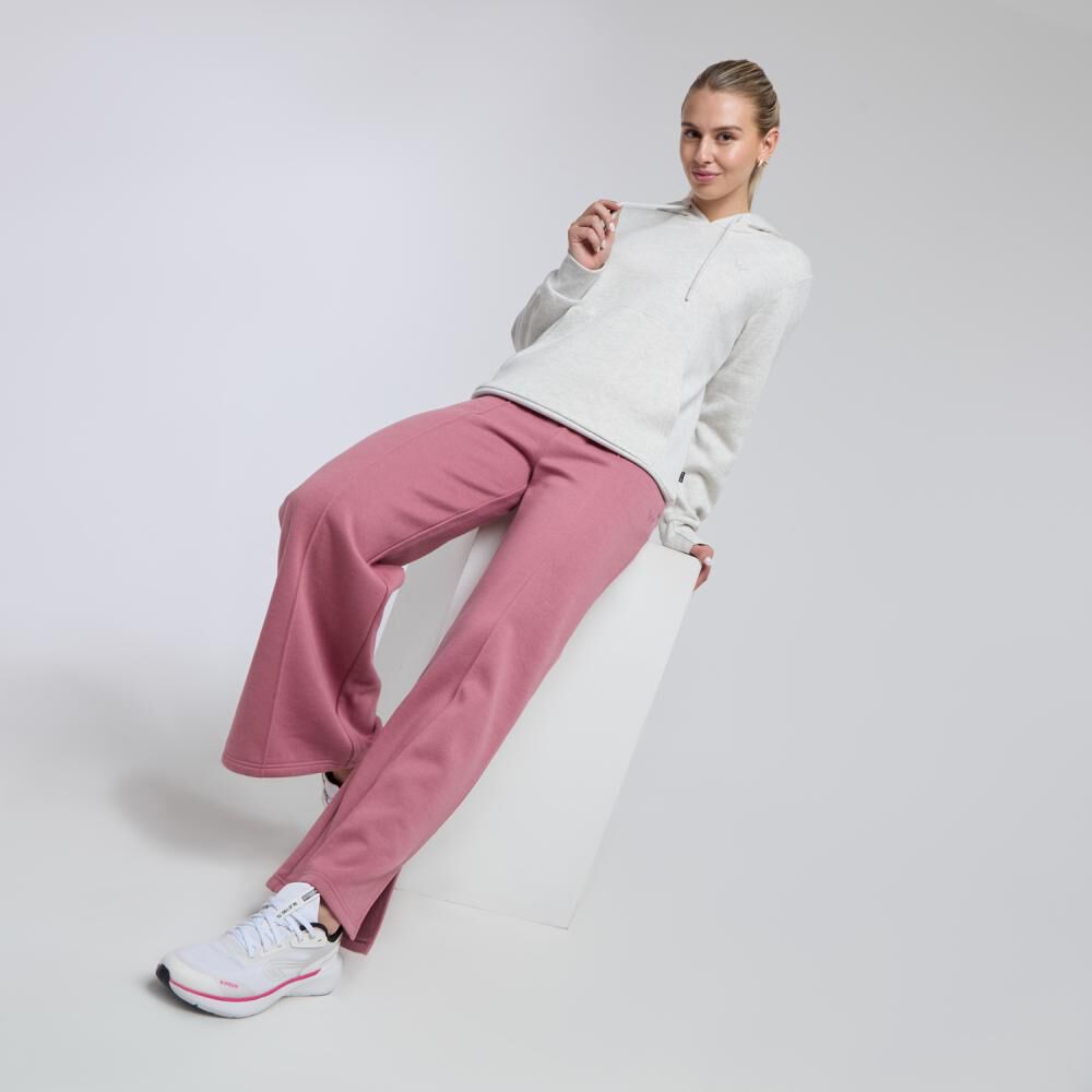 Polerón Deportivo Liso Cuello Alto Con Capucha Mujer Wetland image number 1.0