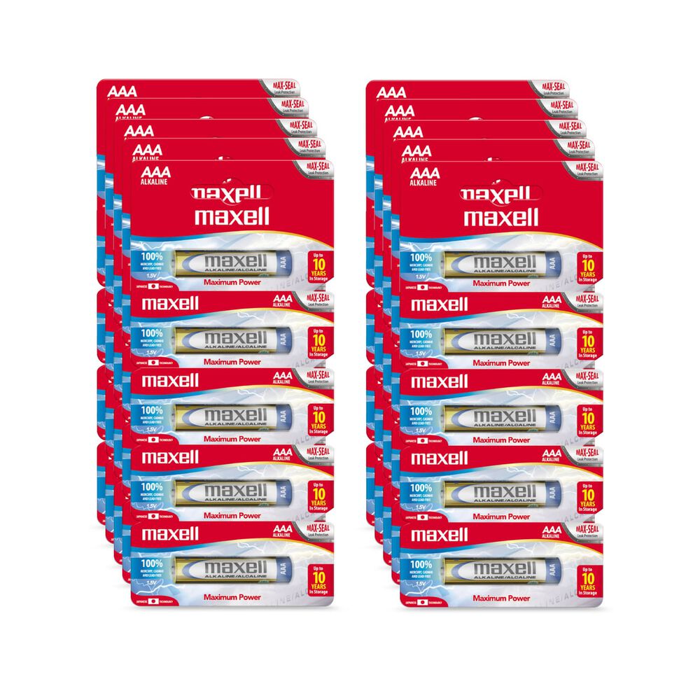 Pack 50 Pilas Alcalinas Maxell Tamaño Aaa image number 0.0