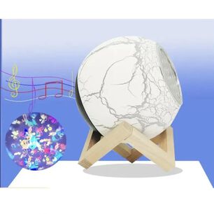 Parlante Bluetooth Y L&aacute;mpara Proyectora Led De Estrellas + Control Remoto Usb.