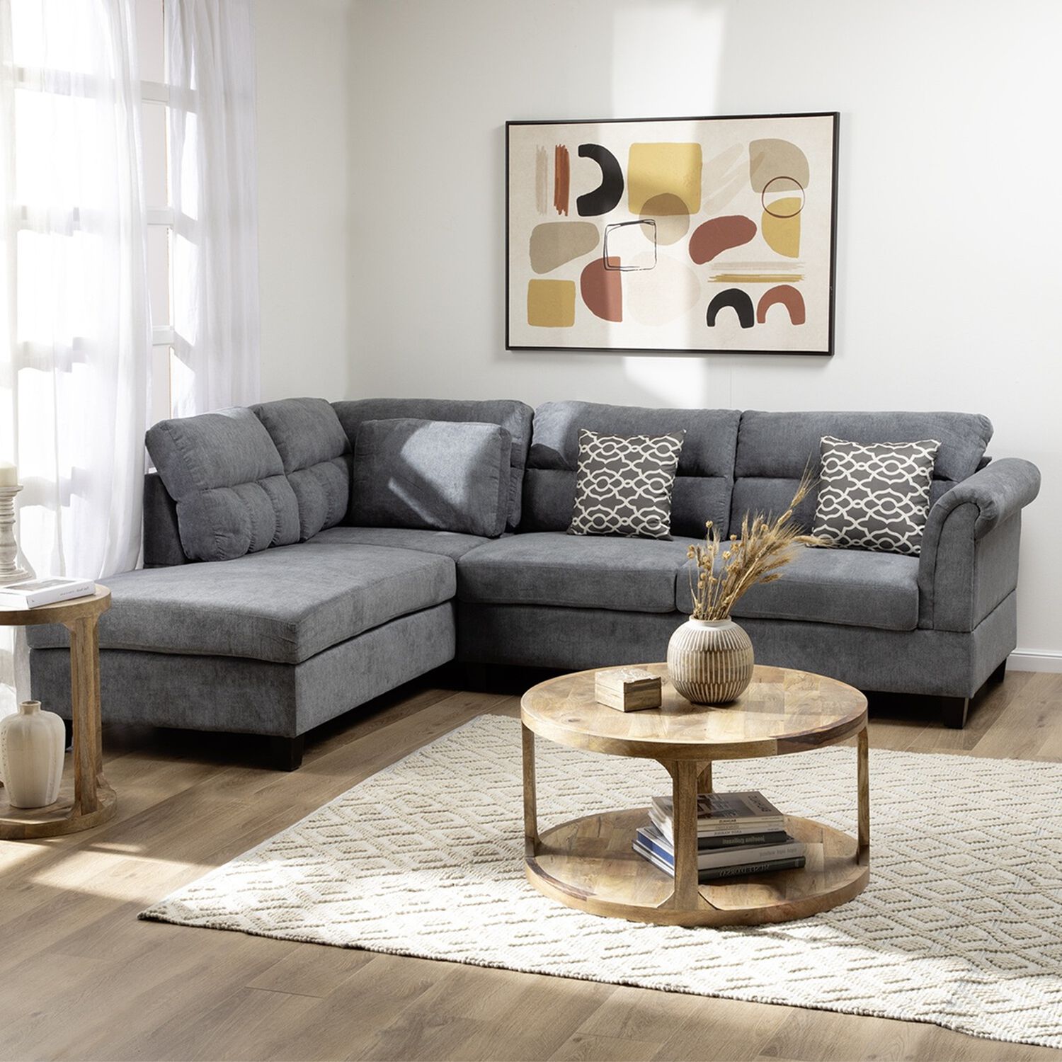 Sof&aacute; Seccional Izquierdo Tradicional Nebraska Km107l image number 0.0