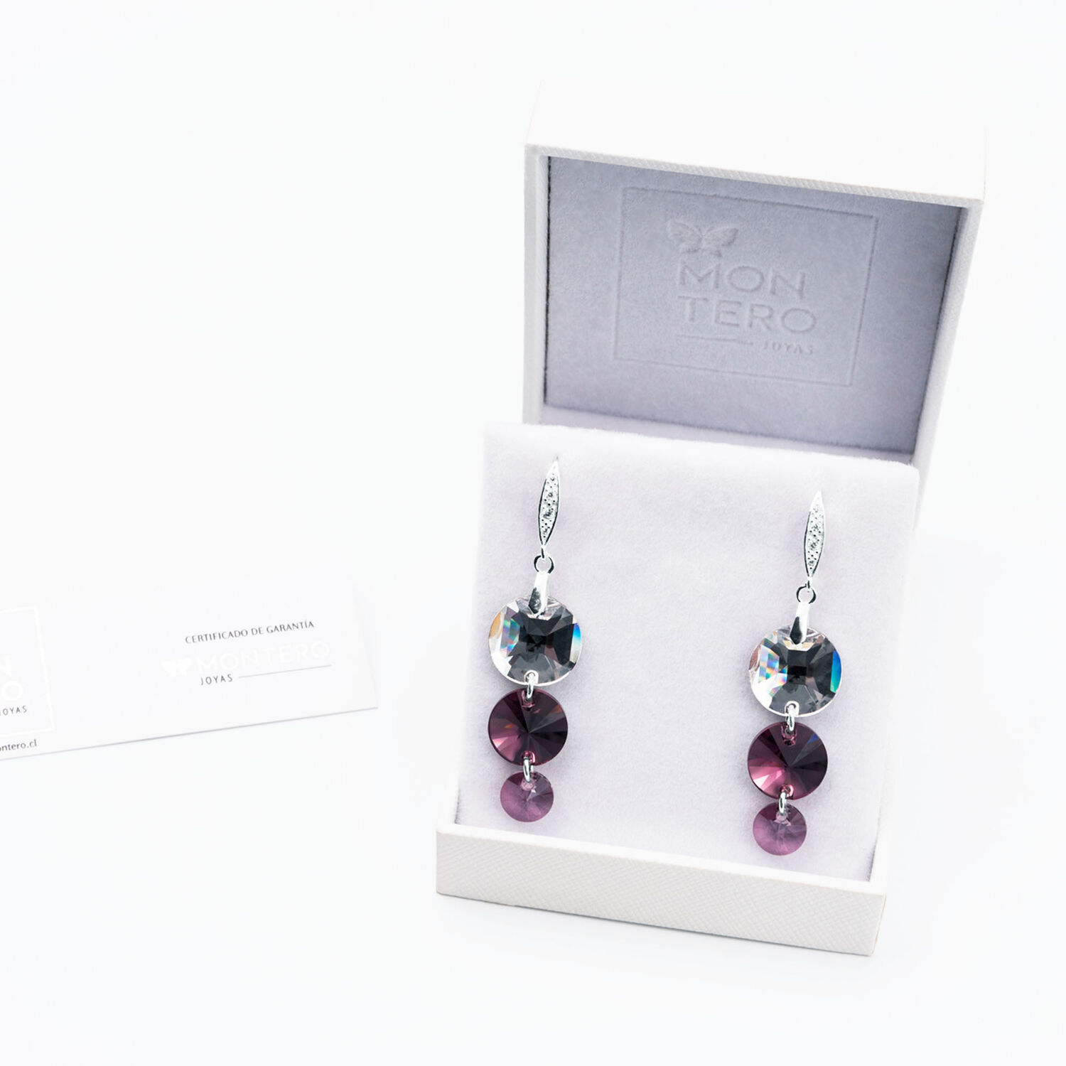 Aros Lisboa Cristales Genuinos Amethyst image number 2.0