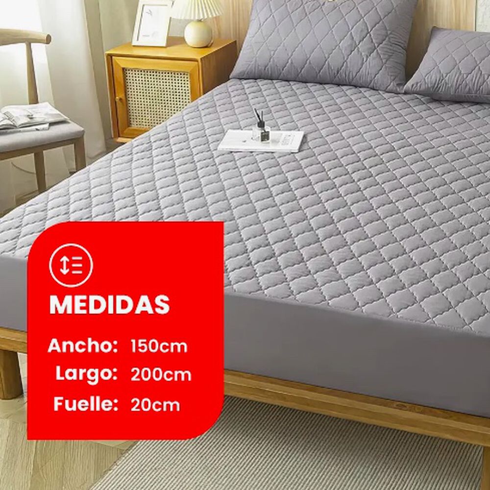 Cubre Colchon Impermeable 2 Plazas + Fundas Okaeri Negro image number 1.0