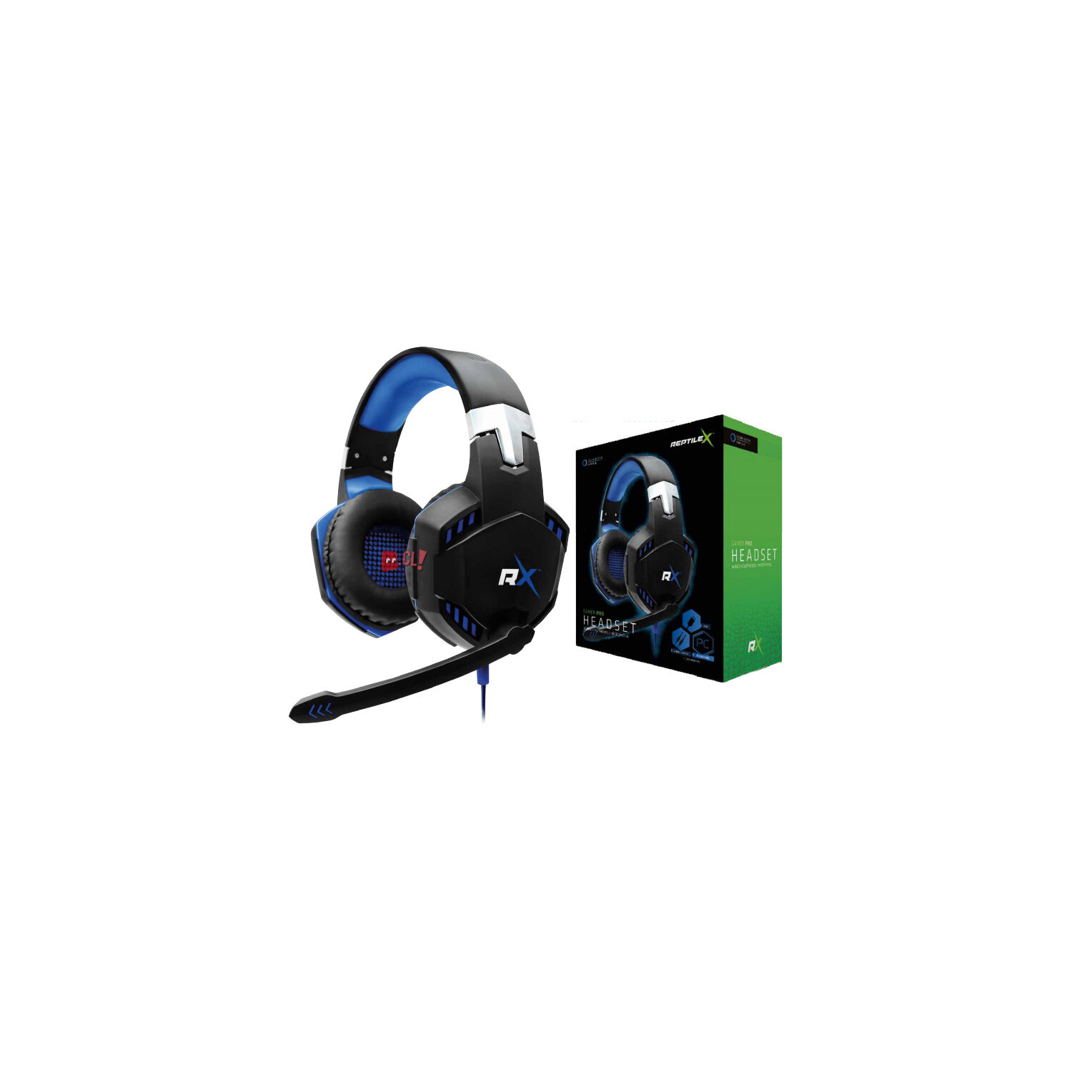 Aud&iacute;fonos Gamer Conexi&oacute;n 3,5mm Y Usb Luz Led Azul - Ps image number 1.0