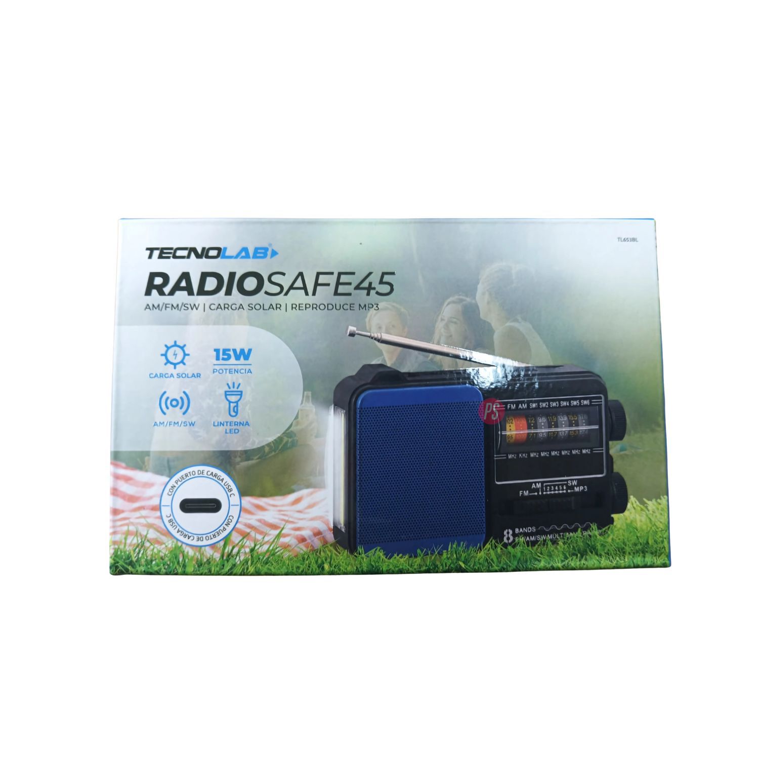 Radio Port&aacute;til Solar Amfmsw Led 5w Colores - Ps image number 1.0