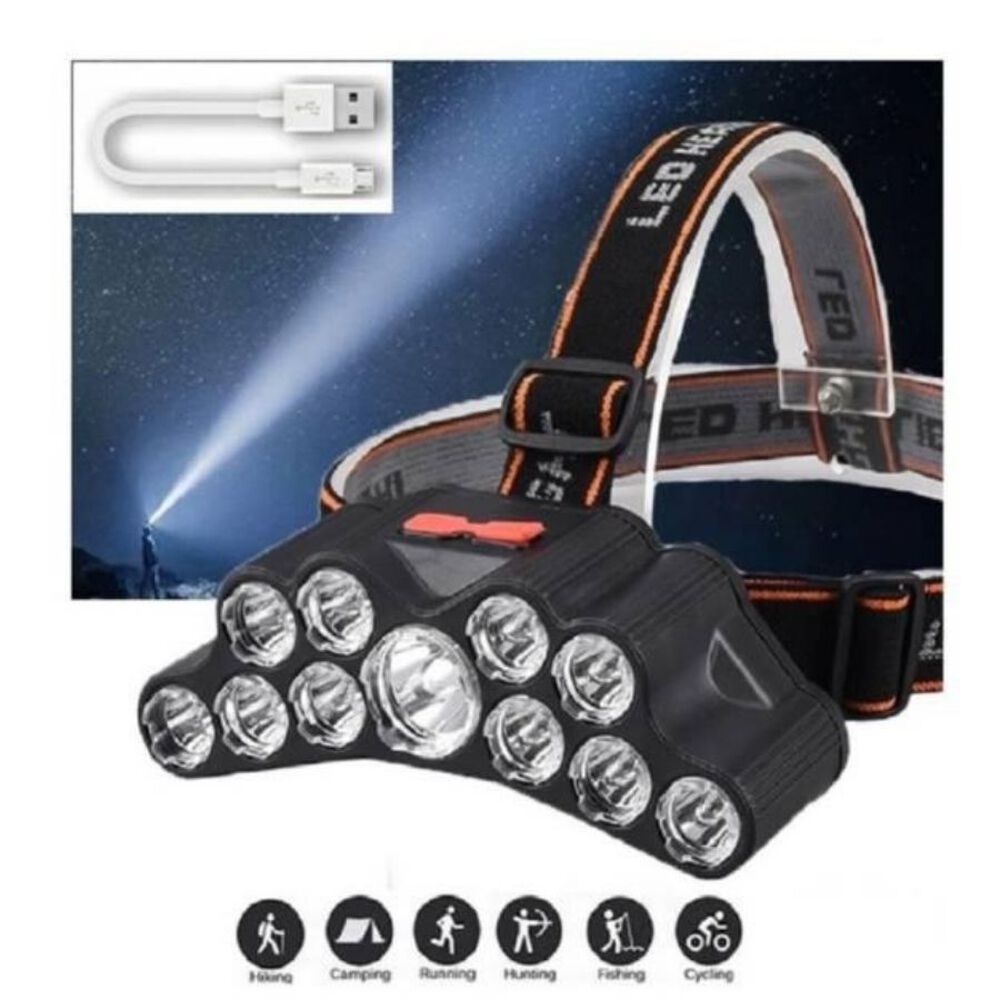 Linterna Cintillo Minera Para Uso Frontal Cabeza 11 Led image number 3.0