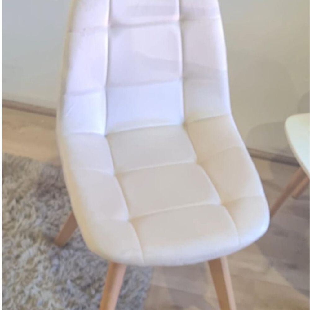 Pack 4 Sillas Capitonne Velvet Beige image number 1.0