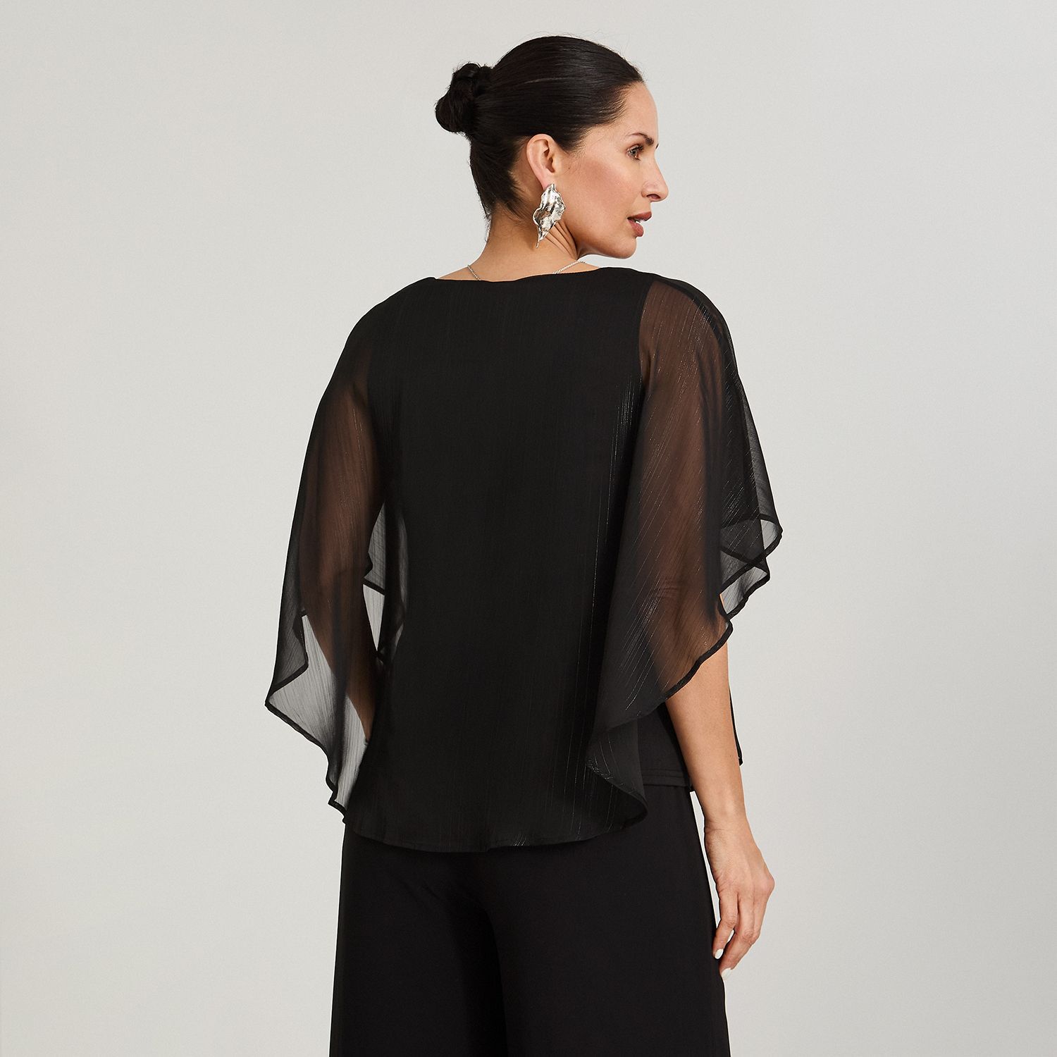 Blusa Tunica Manga Corta Cuello Redondo Mujer Lorenzo Di Pontti image number 2.0