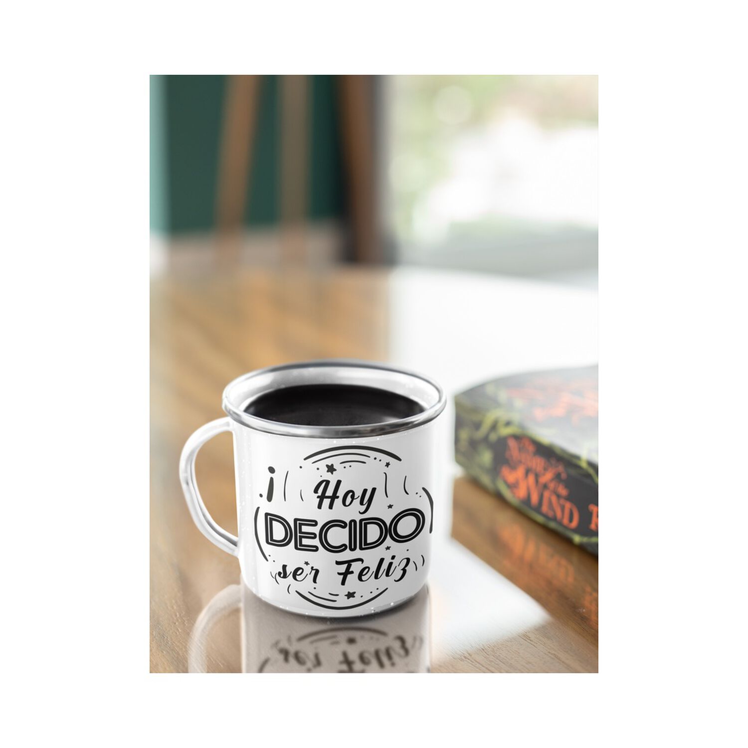 Taza Enlozada Lechera Hoy Decido Ser Feliz Frase Motivacion image number 1.0
