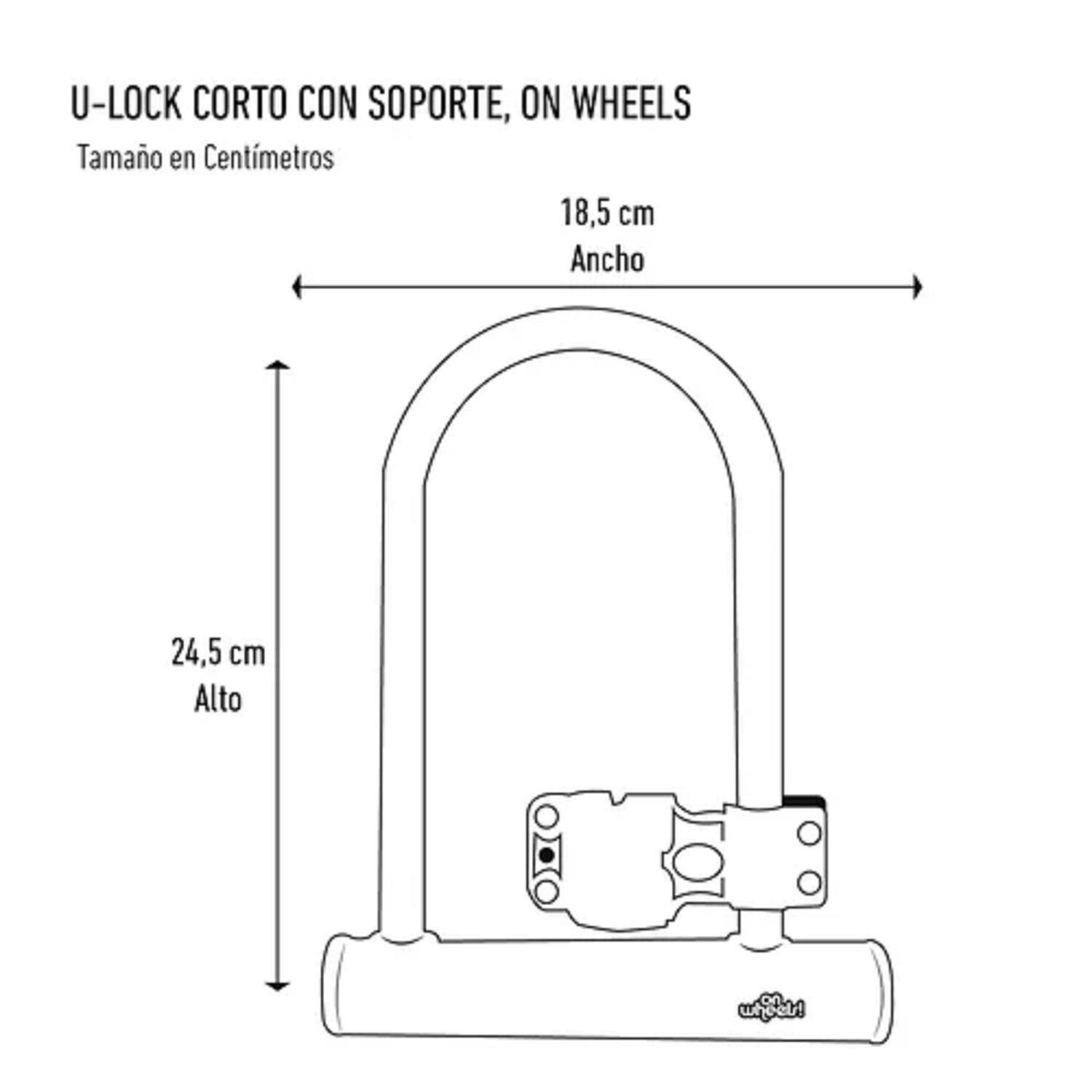 Candado De Bicicleta U-lock Corto Verde image number 1.0