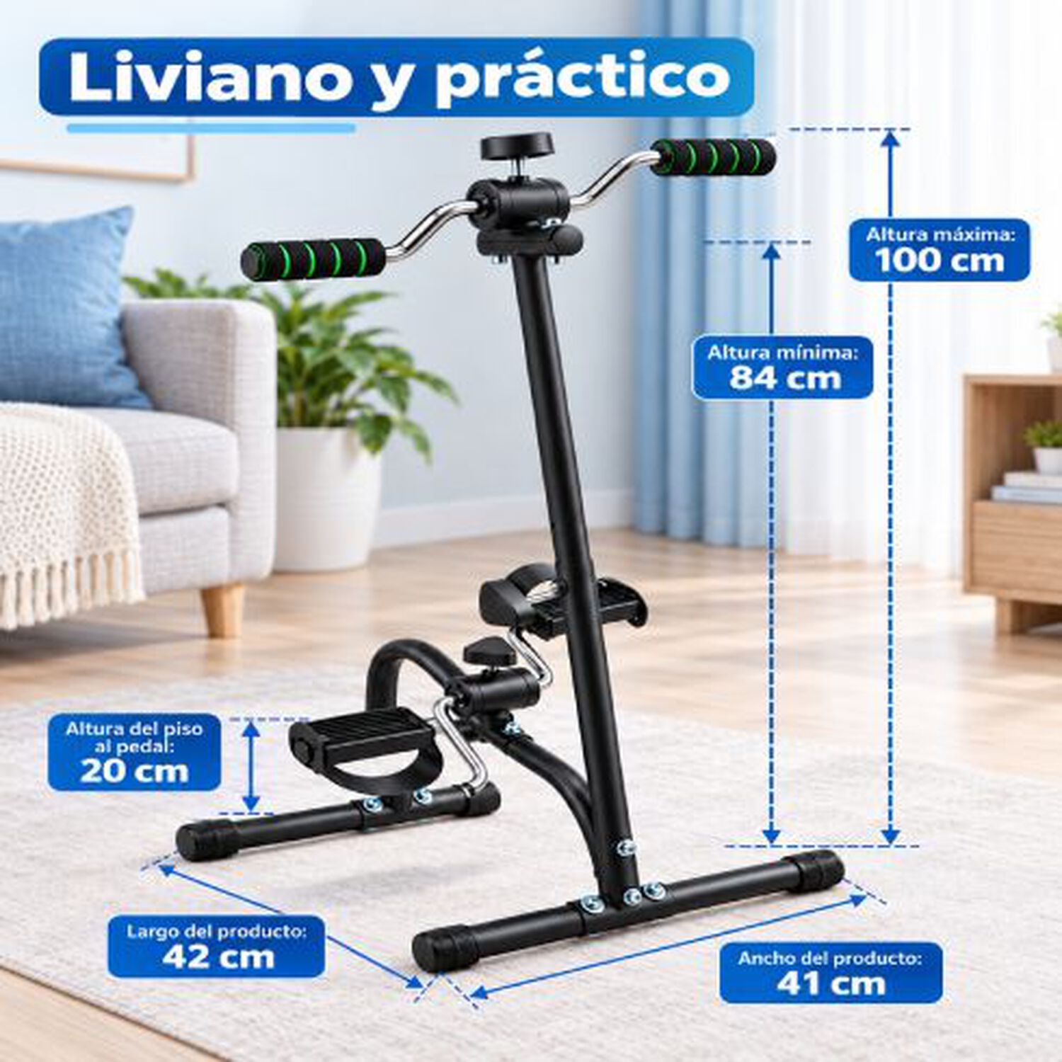 Pedalera Doble Ejercitador Oneder 908 De Brazos Y Piernas Manos Y Pies Para Rehabilitaci&oacute;n image number 4.0