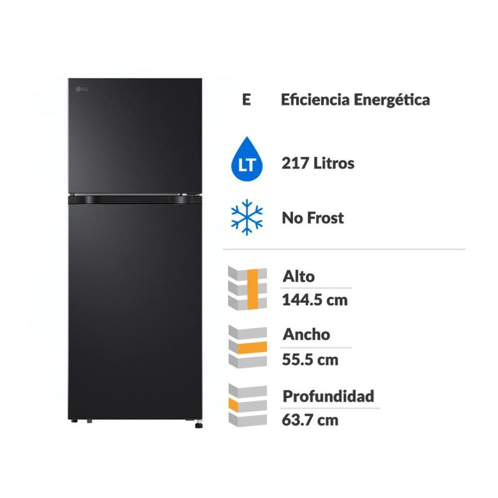 Refrigerador Top Freezer LG VT22BPM.AEPPECL / No Frost / 217 Litros / E image number 1.0