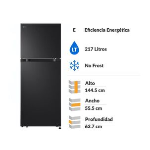 Refrigerador Top Freezer LG VT22BPM.AEPPECL / No Frost / 217 Litros / E