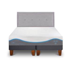 Cama Europea Cic Alaska / 2 Plazas / Base Dividida + Respaldo