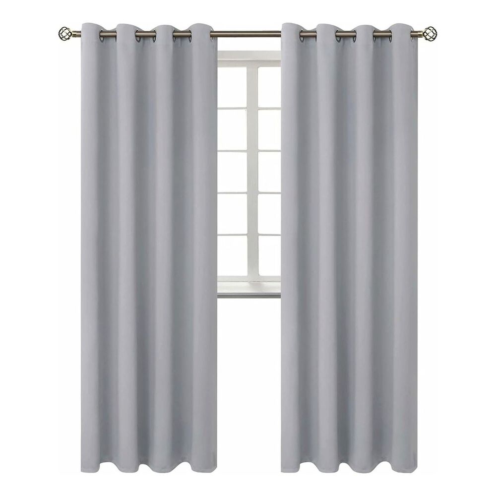 Cortina Blackout 140x220 Cm Gris Tela Poliéster Calidad image number 0.0