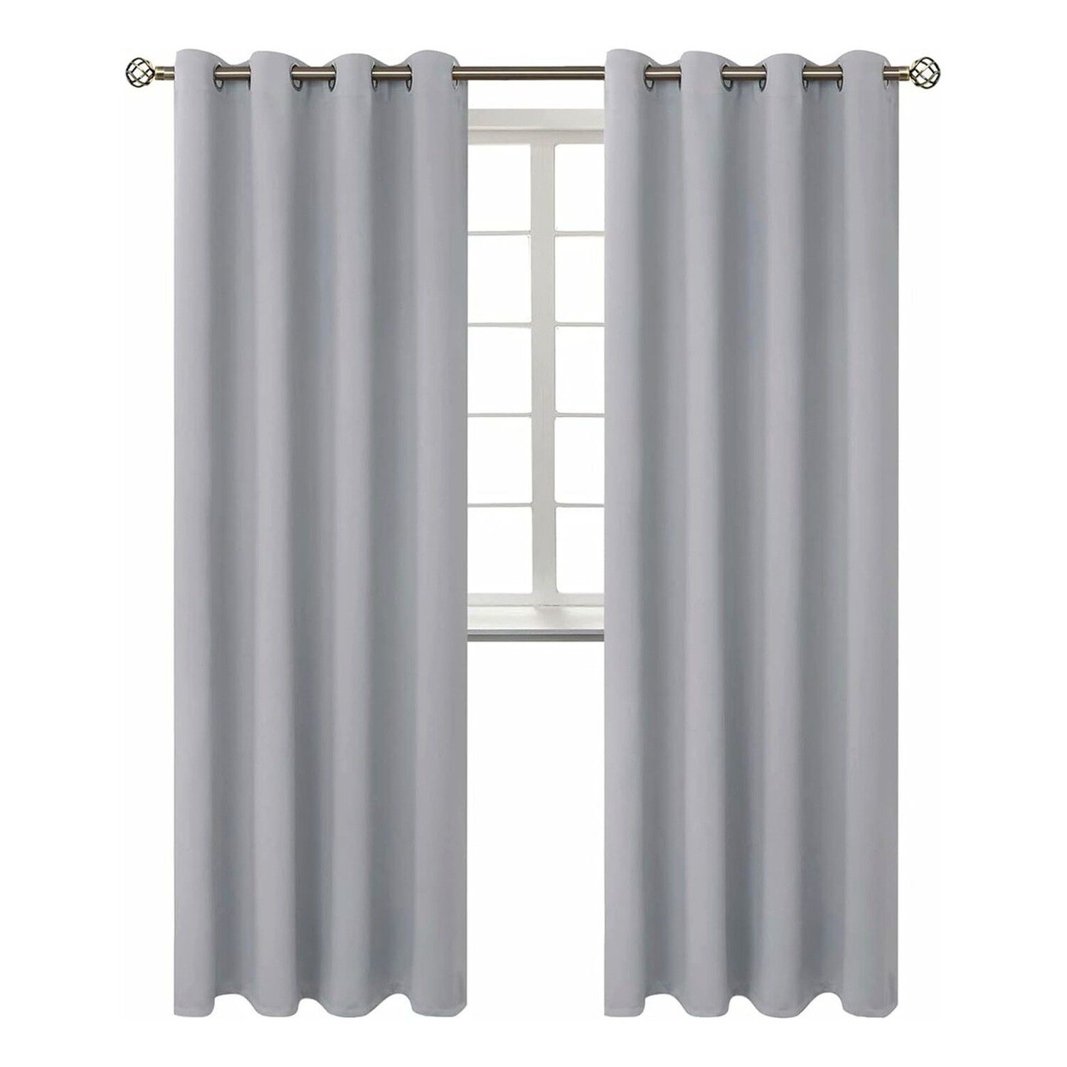 Cortina Blackout 140x220 Cm Gris Tela Poli&eacute;ster Calidad image number 0.0