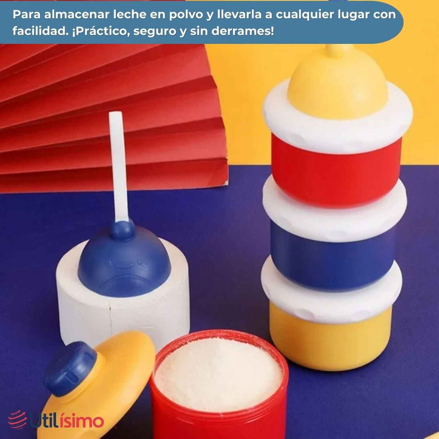 Dispensador De Alimentos Port&aacute;til Para Beb&eacute;s Multicapa Libre De Bpa image number 7.0