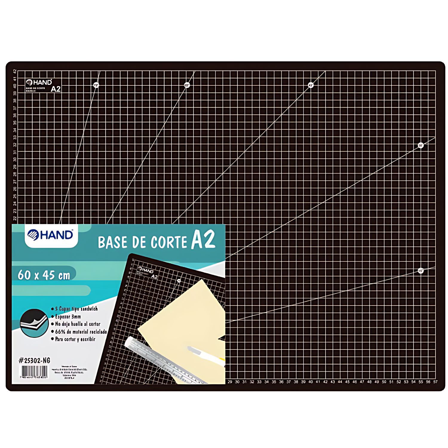 Base De Corte A2 60x45cm 3mm Negro - Ps image number 0.0