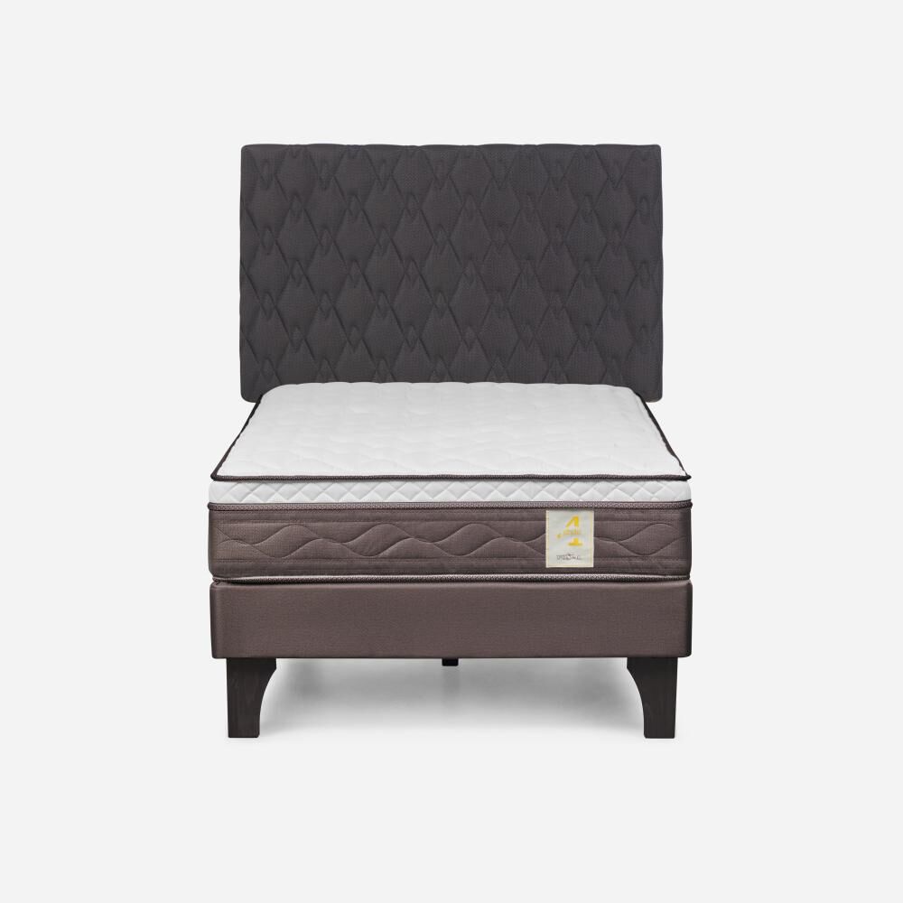 Cama Europea Rosen New Style 4 Plus / 1.5 Plazas / Base Normal + Respaldo image number 0.0